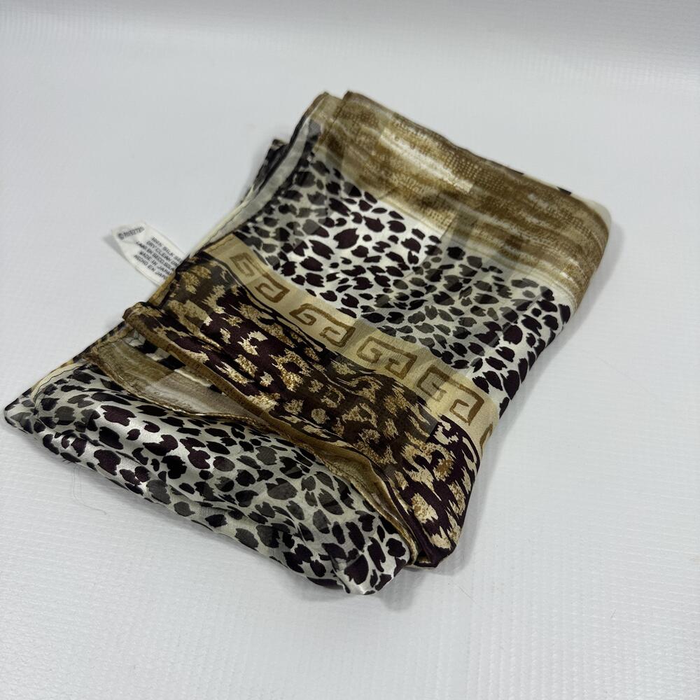 Accessory Street Scarf Womens One Size Multicolor Silk Zebra Print Rectangle